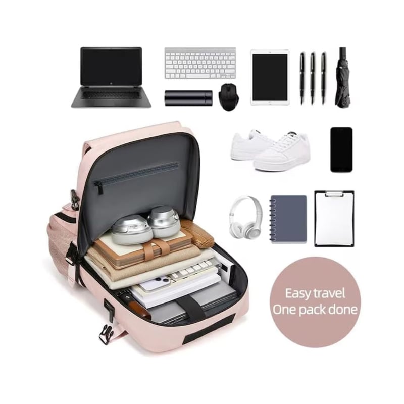 شنطة Raptor Roam Travel 15.6″ شنطة لابتوب وردي - 4