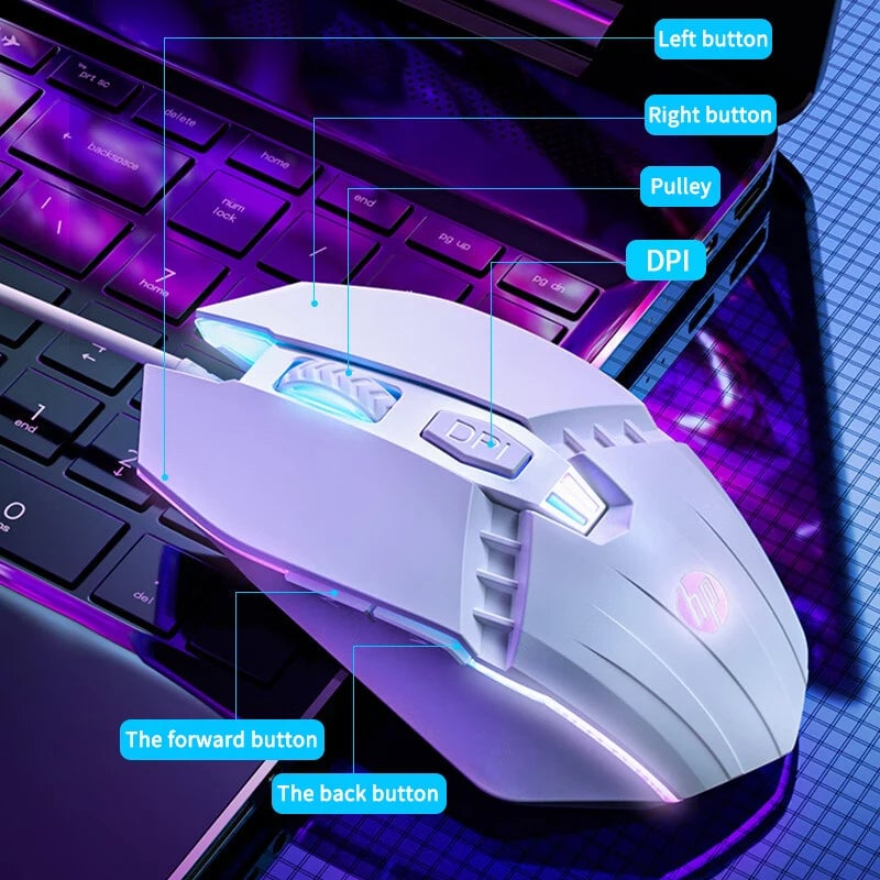 ماوس HP M1 Gaming 3600 DPI سلكي RGB أسود - 5