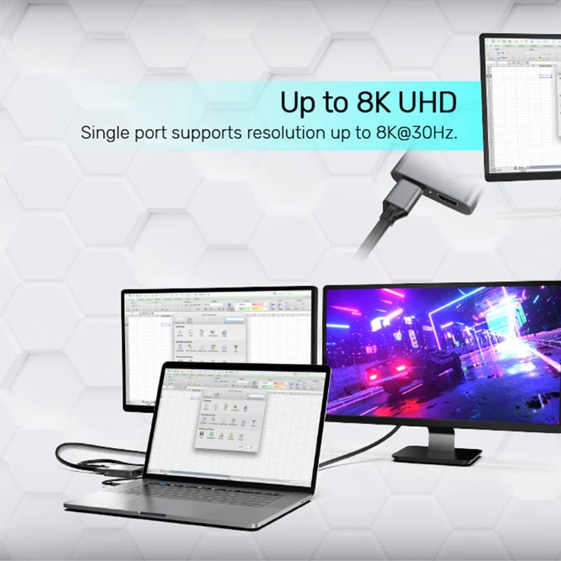 محول UNITEK USB-C إلى Dual DisplayPort - 6