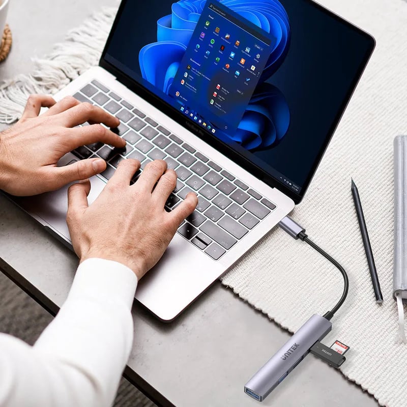 محول USB Unitek H1208B 4-Port USB-C Hub - 10