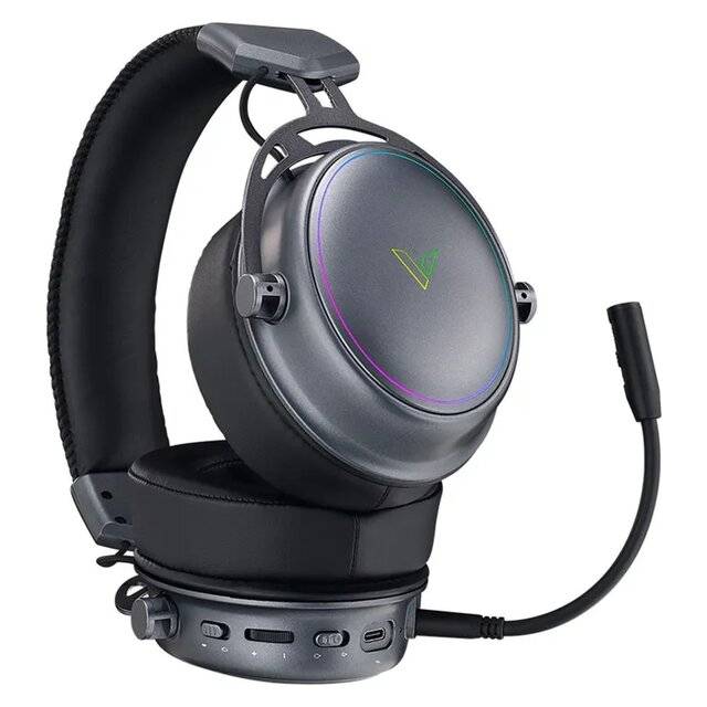 سماعات Rapoo VH800 RGB جيمنق لاسلكي دبل مود رمادي - 10