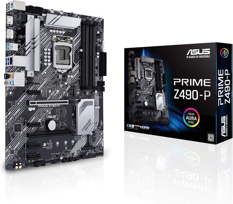 ASUS PRIME Z490-P LGA 1200 ATX Motherboard - 1