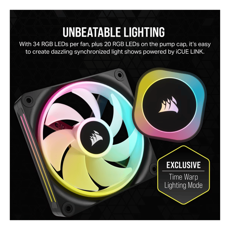 مبرد Corsair iCUE H100i 240mm سائل أسود - 5