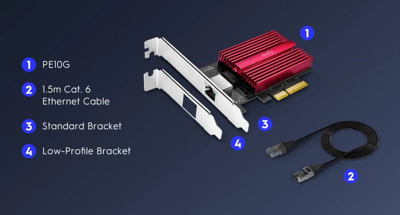 محول Cudy PE10G PCIe إلى Ethernet 10GbE RJ45 - 7