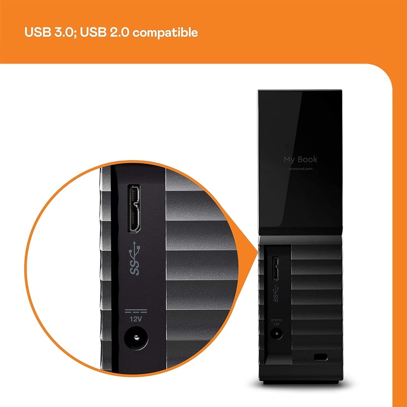 هارد خارجي WD My Book 18TB USB 3.2 أسود - 6