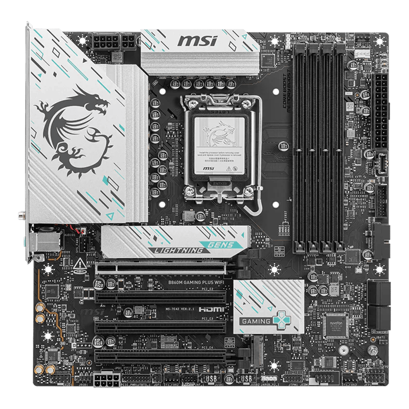 لوحة أم ام اس اي MSI B860M GAMING PLUS WIFI بمقبس LGA 1851 ودعم ذاكرة DDR5 بحجم mATX - 3