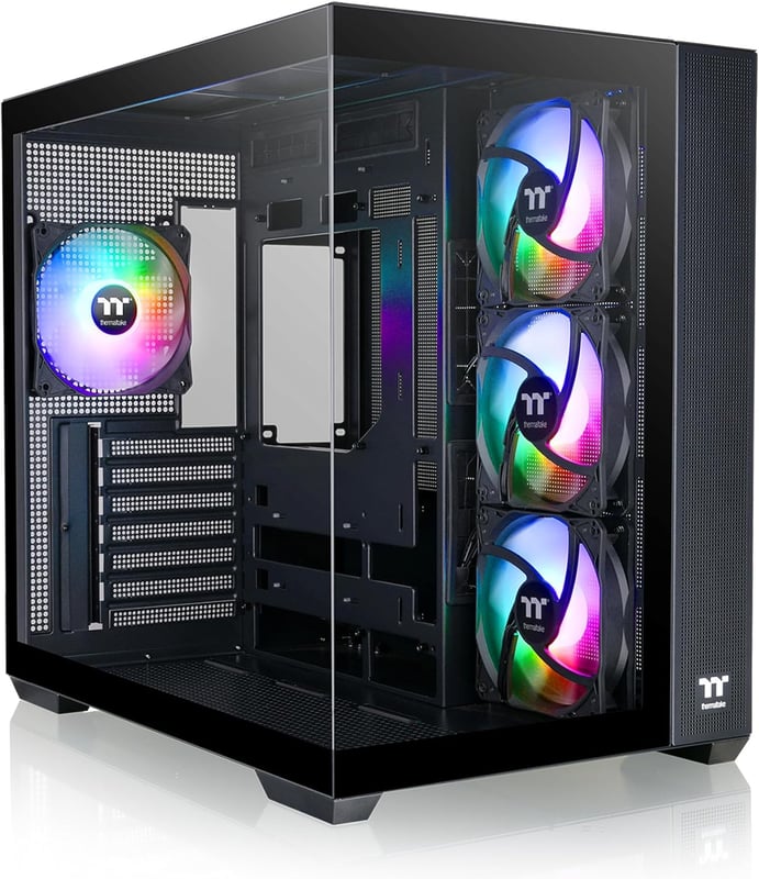 Case Thermaltake Steel Shadow Transparent EX Black / E-ATX  (Without  Fans) - 2