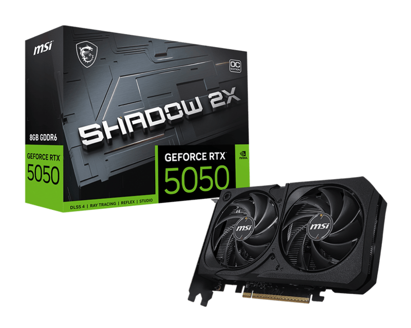 MSI Shadow GeForce RTX 5050 8GB GDDR6 OC Edition - 1