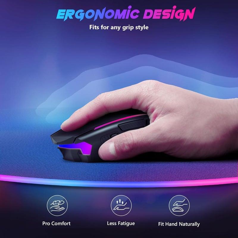 ماوس Redragon Griffin M602-KS 16000 DPI Dual-Mode RGB أسود - 8