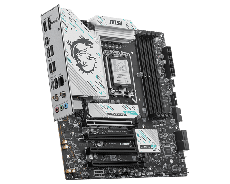 MSI Gaming Plus B860 Micro-ATX Motherboard LGA1851 DDR5 - 6