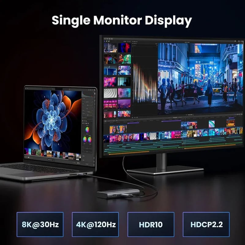 محول UGREEN CM498 USB-C إلى HDMI 6-in-1 - 7
