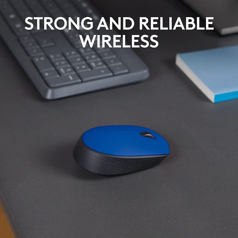 ماوس Logitech M171 1000 DPI لاسلكي أزرق - 29