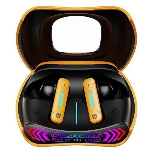 سماعات Transformers TF-T97 TWS بلوتوث 10mm RGB مايك أصفر - 4