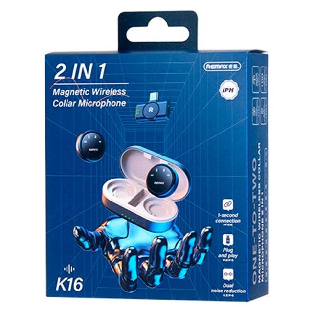 Remax K16 2-in-1 Wireless Microphone for iPhone - 5