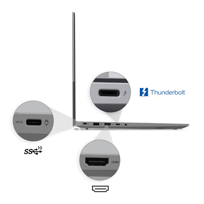 Lenovo ThinkBook 16 G8 IAL - (30GR - 2KGR), Intel Core Ultra 7-255H, RAM 16GB, SSD 512GB, Intel Graphics, 16.0 IPS WUXGA 60Hz, Arctic Grey - 7