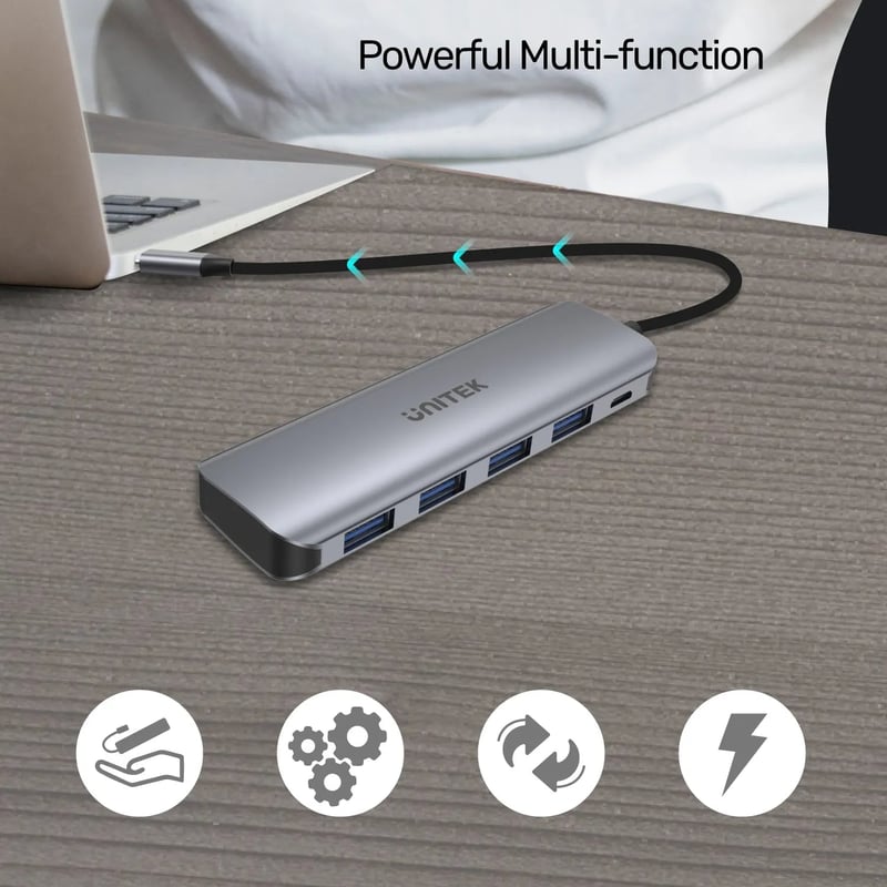 محول USB Unitek H1107A 4-Port USB-C - 6