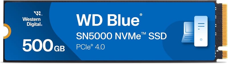 Western Digital Blue SN5000 500GB NVMe M.2 PCIe 4.0 Internal SSD - 6