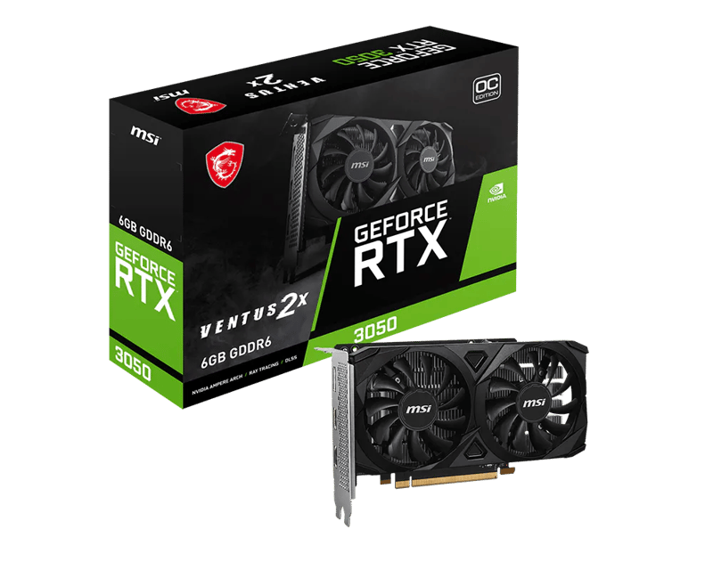 كارت شاشة MSI Ventus GeForce RTX 3050 6GB GDDR6 OC - 1