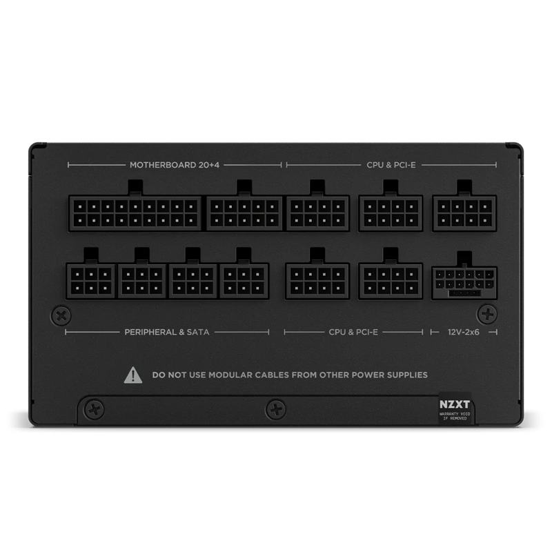 NZXT C1000 80+ Gold ATX 3.1 Black Power Supply - 5