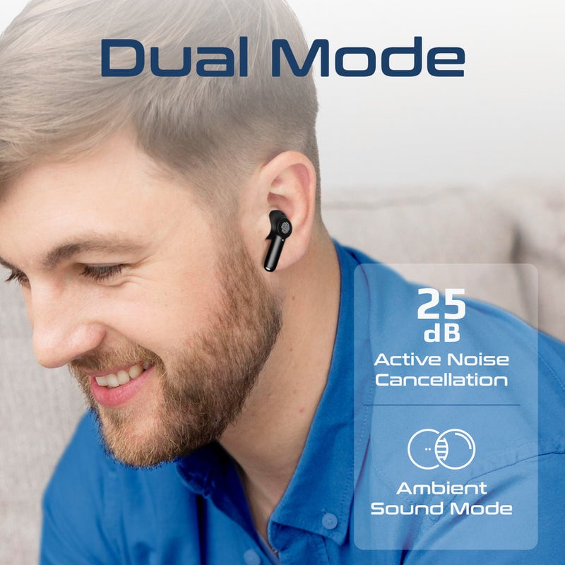 سماعات Promate ProPods TWS Bluetooth 5.3 ANC 5H Blue - 22