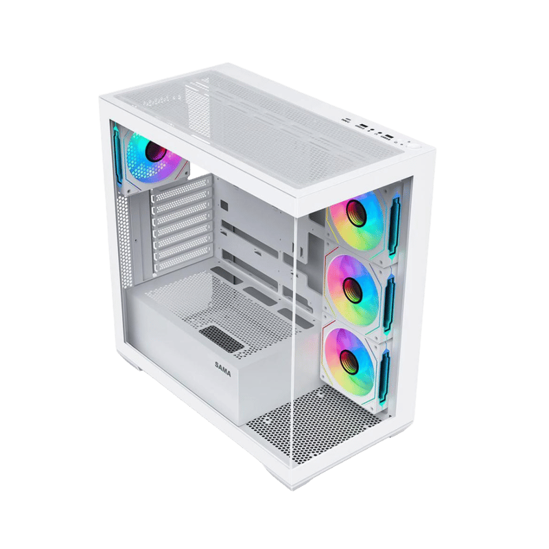 كيس SAMA SV01 Mid-Tower ATX أبيض زجاجي BTF - 6