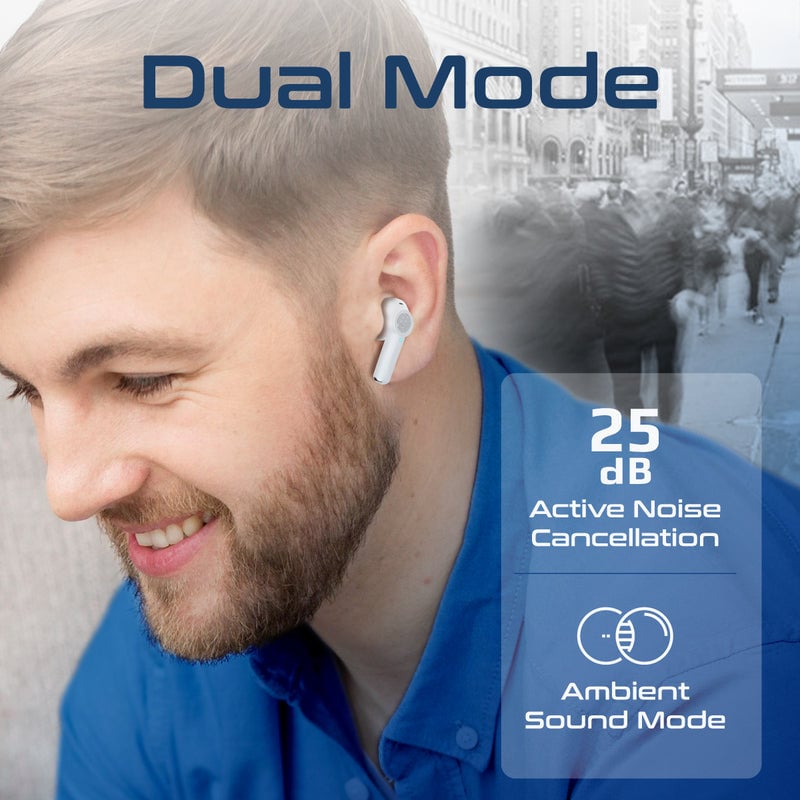 سماعات Promate ProPods TWS Bluetooth 5.3 ANC 5H Blue - 6