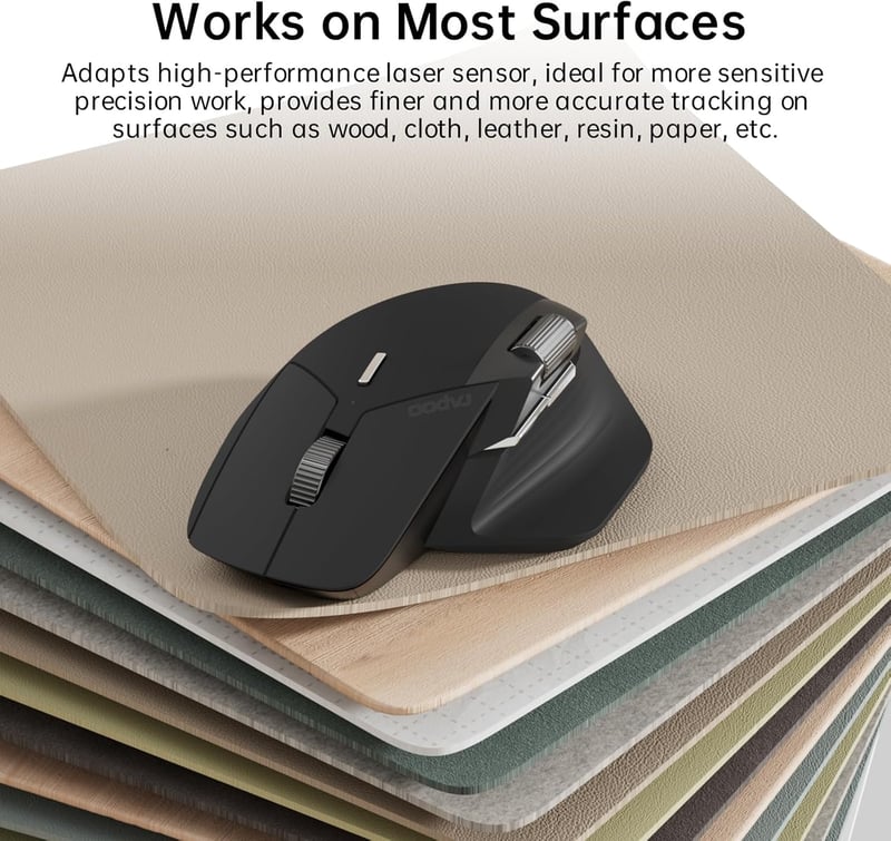 Rapoo MT760 Wireless Mouse 4000 DPI Black - 11