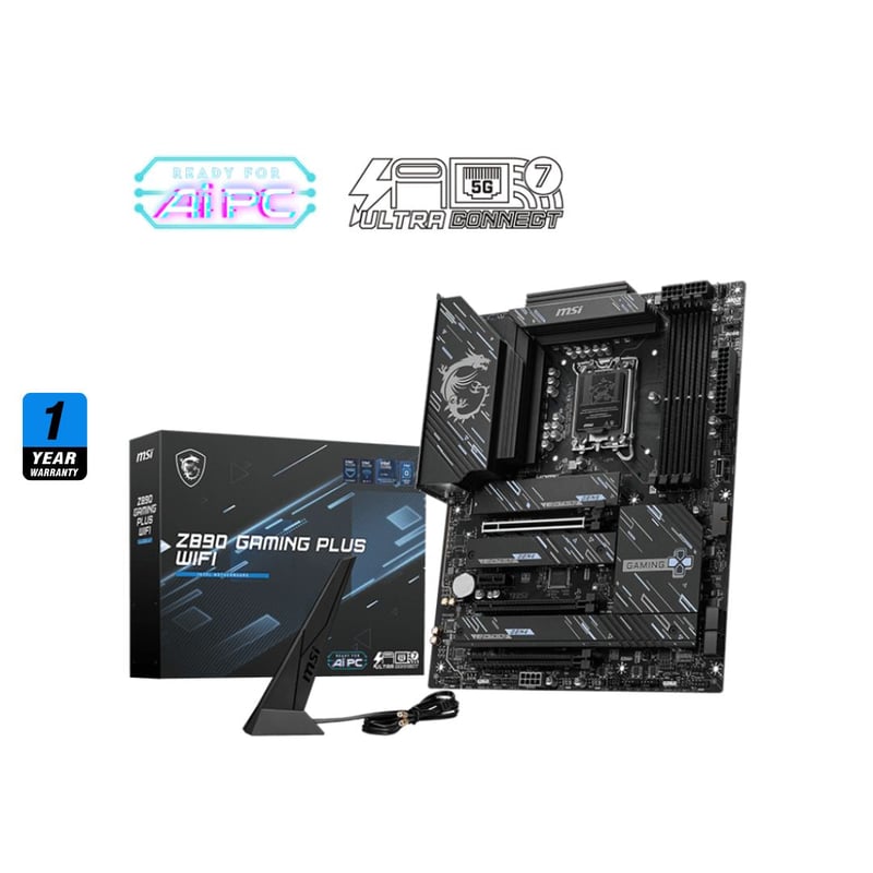 MSI Z890 GAMING PLUS WIFI LGA1851 ATX Motherboard - 7