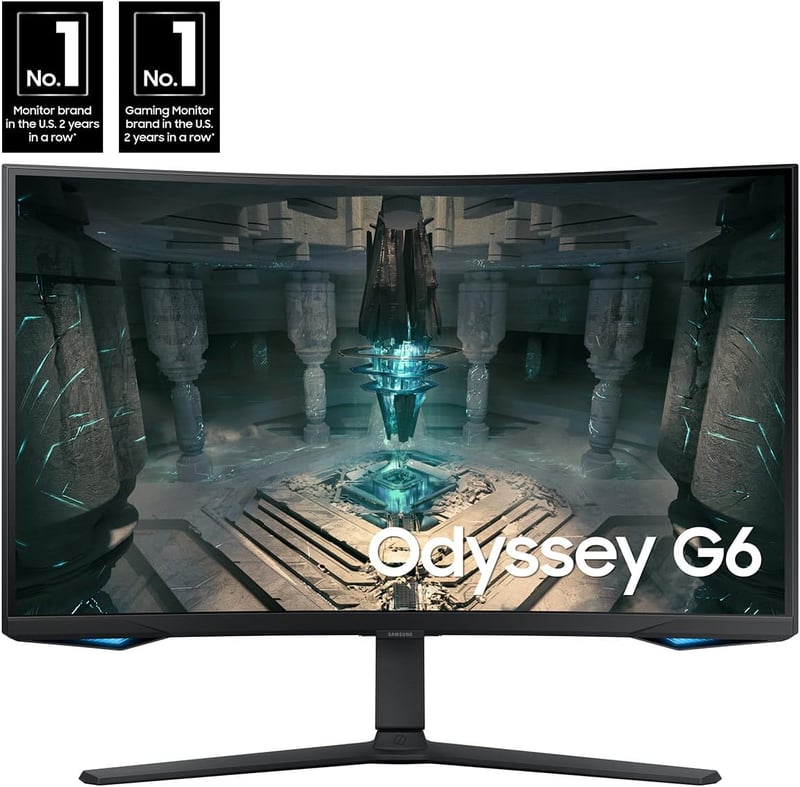 Samsung Odyssey G6 32" QHD 240Hz VA Curved Gaming Monitor - 3