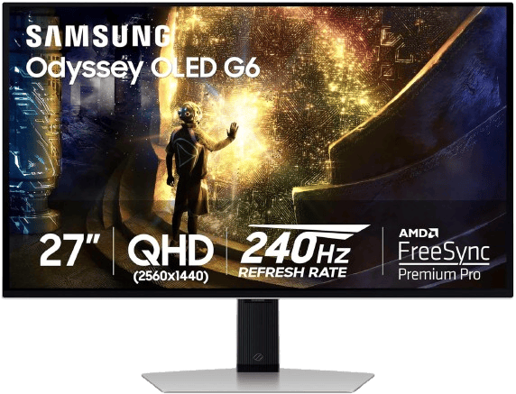 Samsung Odyssey OLED G6 G60SD 27" QHD 360Hz QD-OLED Gaming Monitor - 2