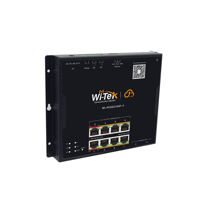 Wi-Tek Cloud Industrial PoE++ Switch WI-PCES310GF-F 8-Port Gigabit 2-SFP - 7