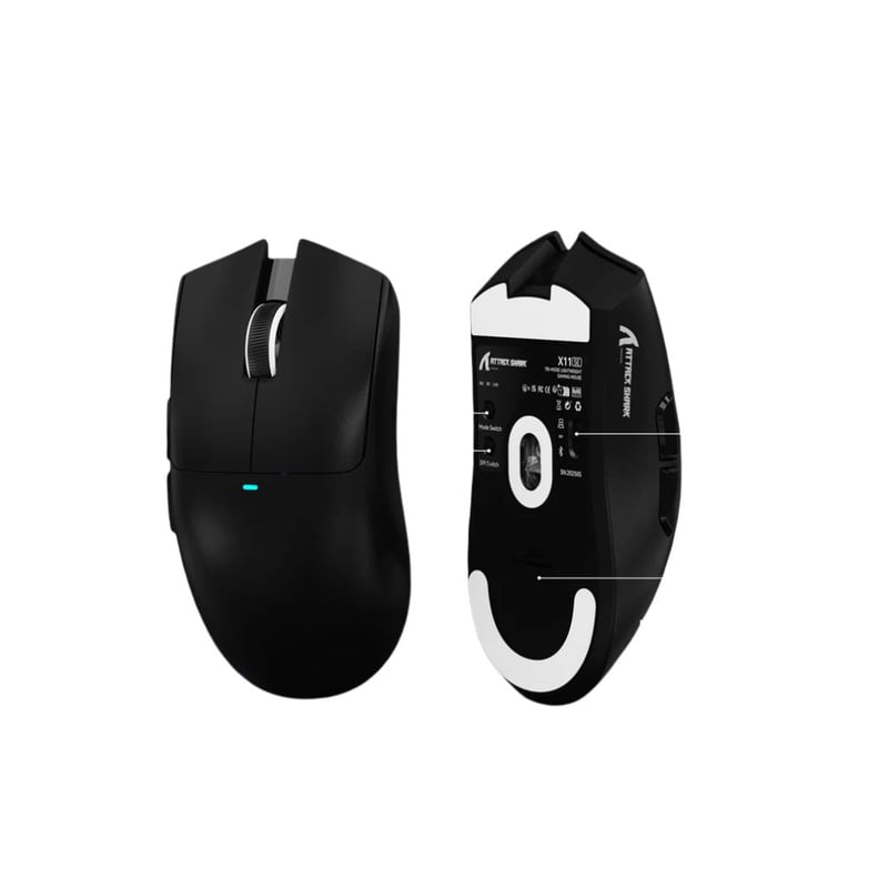 ماوس Attack Shark X11SE 22000 DPI Dual-Mode RGB أسود - 7
