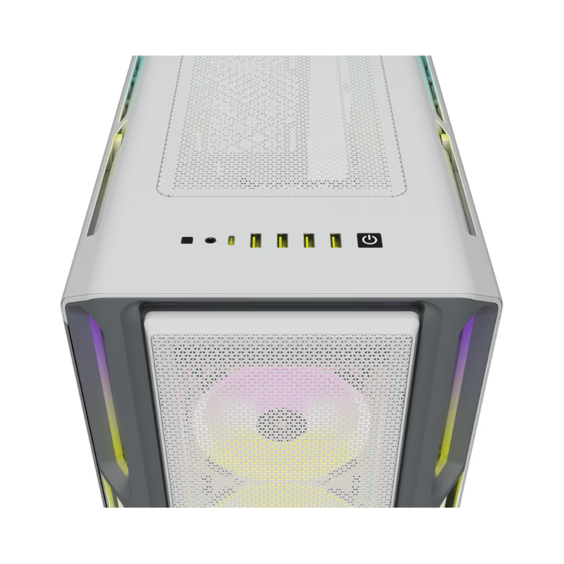 كيس Corsair iCUE 5000T Mid-Tower أبيض زجاج مقسى RGB - 5