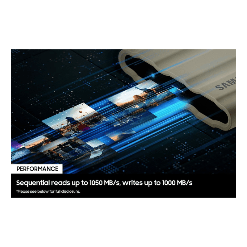 هارد خارجي Samsung T7 Shield 2TB USB 3.2 1050MB/s أسود - 4