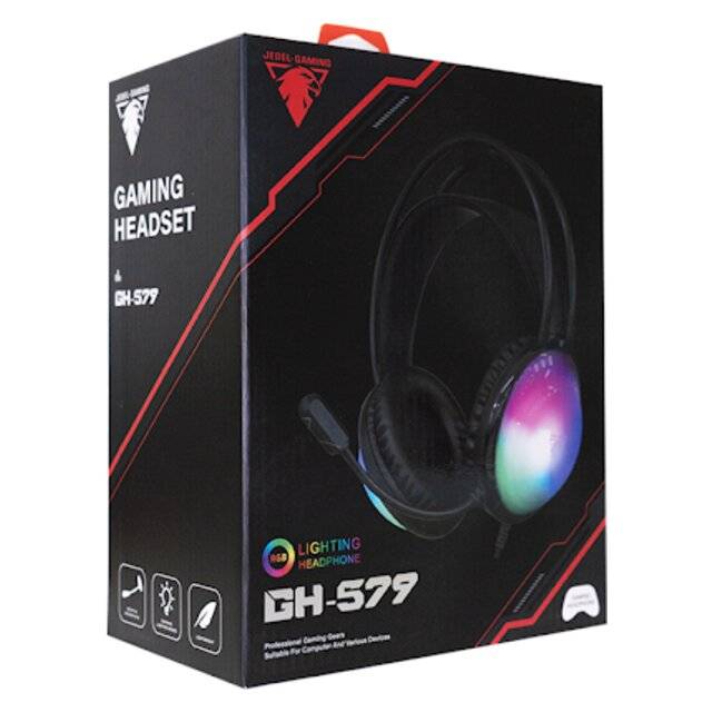 Jedel GH-579 Wired RGB Gaming Headset with Rotating Microphone - 2