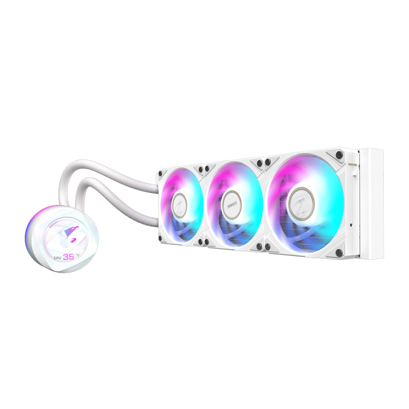 مبرد Gigabyte Aorus Waterforce X II 360mm AIO سائل أبيض ARGB LCD - 5