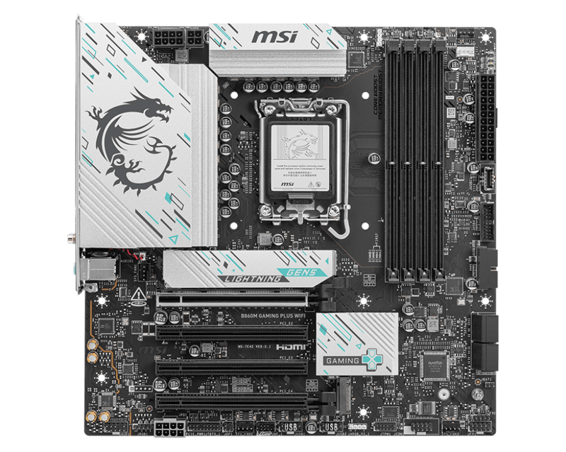 MSI Gaming Plus B860 Micro-ATX Motherboard LGA1851 DDR5 - 2