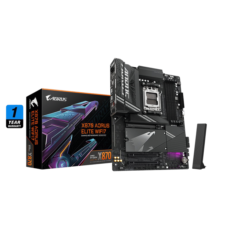 Gigabyte AORUS ELITE WIFI7 X870 AM5 ATX Motherboard - 6