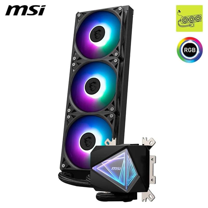 مبرد MSI MAG Coreliquid I360 360mm AIO سائل ARGB أبيض - 5