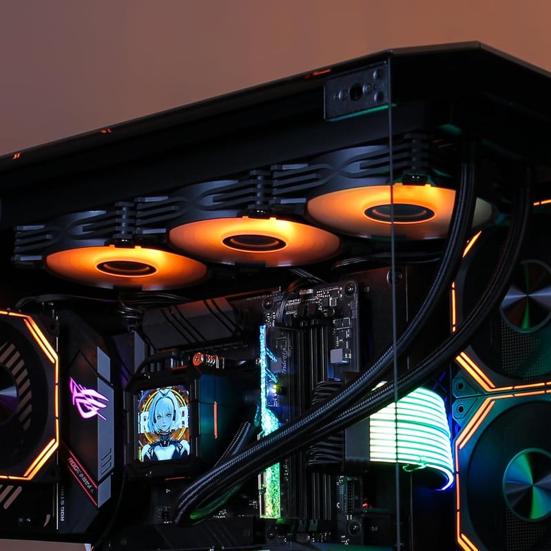 DarkFlash Wave DV360S 360mm AIO Liquid Cooler with LCD Screen Black - 6