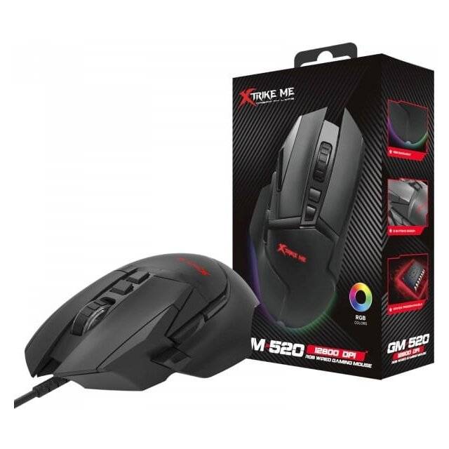 ماوس Xtrike Me GM-520 1600 DPI USB RGB أسود - 3
