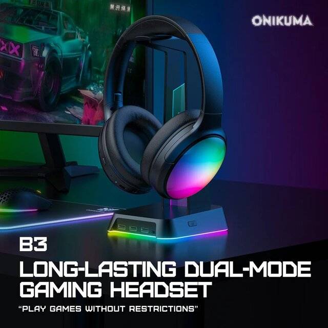 Onikuma B3 Wireless RGB Gaming Headset Bluetooth - 2