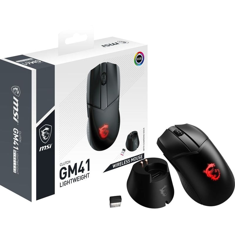 MSI Clutch GM41 Lightweight Wireless Gaming Mouse 16000 DPI - 10