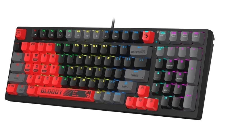 Bloody S98 Mechanical Gaming Keyboard Hot-Swappable RGB Red Switch - 8