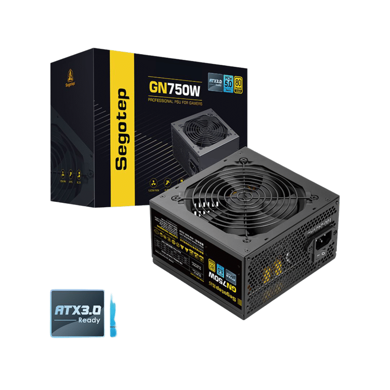 Segotep GN750W 750W 80+ Gold Non-Modular ATX 3.0 & PCIe 5.0 Power Supply - 8