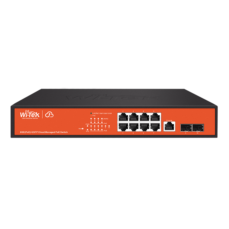 Wi-Tek WI-PCMS310GF 8-Port Gigabit Cloud Managed PoE Switch - 4