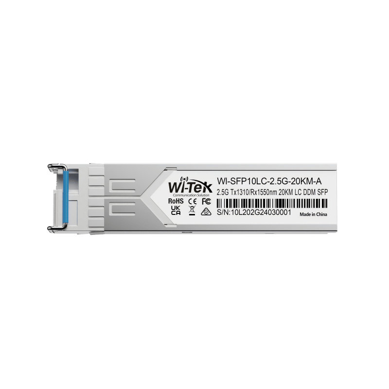 Wi-Tek SFP10LC-2.5G-20KM 2.5G 20KM Simplex LC SFP Transceiver - 5