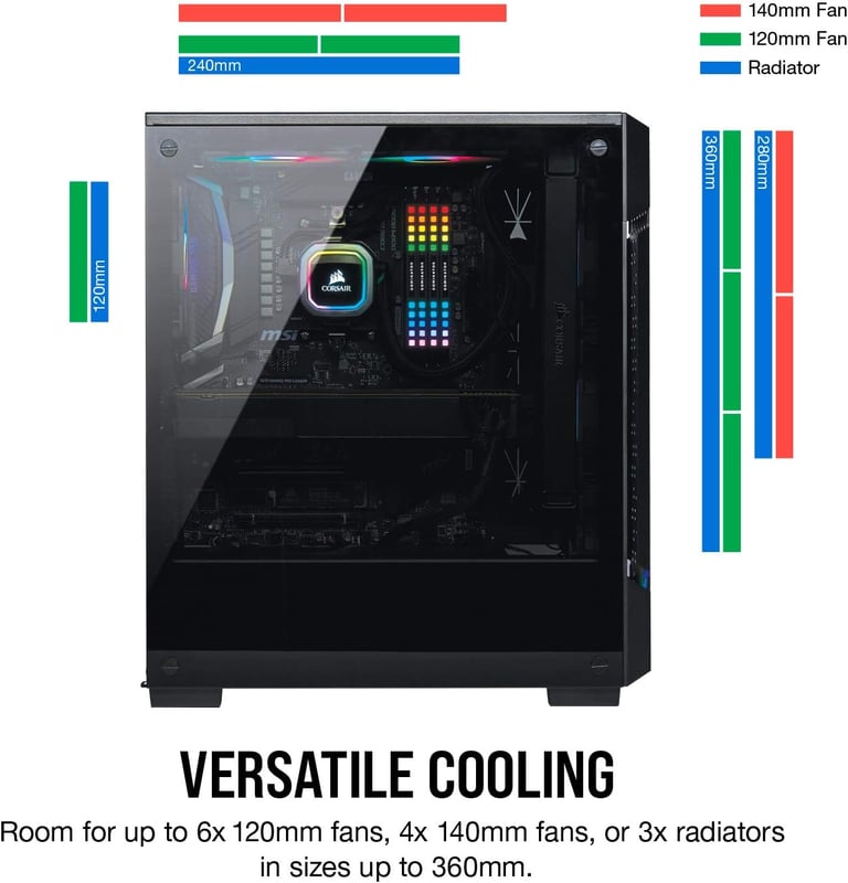 Corsair iCUE 220T RGB Airflow Mid-Tower ATX Case Black - 2