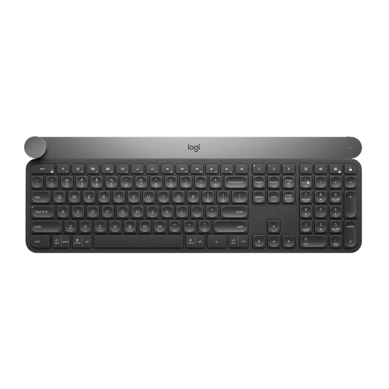 كيبورد Logitech Craft Full-Size لاسلكي بلوتوث 2.4GHz أحمر - 1