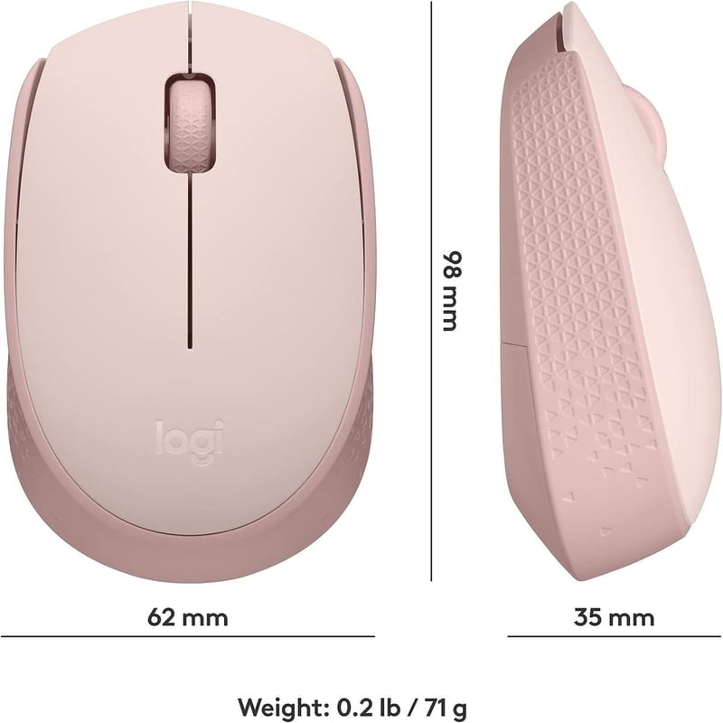 ماوس Logitech M171 1000 DPI لاسلكي وردي - 53